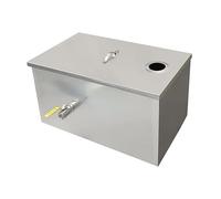 Entrée latérale de piège d'intercepteur graisse commerciale d'acier inoxydable avec la double sortie d'eau, séparateur huile-eau d'eaux usées for café