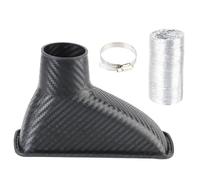 Entrées d'air Système d'admission d'air pour pare-chocs avant de voiture, ensemble tuyaux d'entonnoir, buses rondes/carrées, Kit tubes ventilation, tuyère d'entrée Turbo Kit prise d'air(Square)