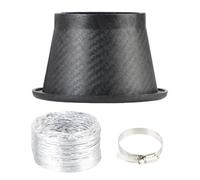 Entrées d'air Système d'admission d'air pour pare-chocs avant de voiture, ensemble tuyaux d'entonnoir, buses rondes/carrées, Kit tubes ventilation, tuyère d'entrée Turbo Kit prise d'air(Round)