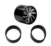 Entrées D'air Turbine Ventilateur À Hélice Unique | Double Compresseur D'air Voiture Turbo Turbine Économiseur Carburant 6.4x5cm Prise D'air C7S6(Le noir)