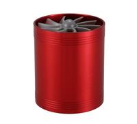 Entrées d'air Turbocompresseur À Double Turbine pour Ventilateur D'économie De Carburant D'admission d'air De Chargeur pour Voiture (Rouge) d'air Snorkel Voiture