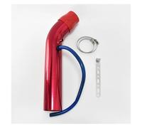 Entrées D'air Tuyau D'admission D'air Froid Universel En Aluminium De 76 Mm Pour Voiture Tube D'induction Turbo Argent Bleu Rouge(Rouge)