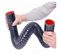 Entrées d'air Tuyau Flexible Universel Silicone Noir Longueur 400 1000 Mm pour Refroidisseur Intermédiaire Radiateur À Eau Tuyau D'admission Turbo Tuyau D'admission d'air Voiture(500mm,ID 50mm)
