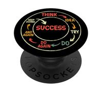 Entrepreneur Hustle Think Idea Essayer Success Motivational PopSockets PopGrip Adhésif