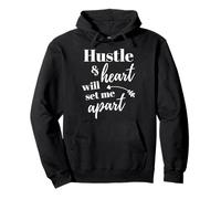 Entrepreneur motivant Hustle and Heart Sweat à Capuche