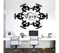 Entreprise salle de réunion vinyle Sticker travail d'équipe Motivation murale équipe bureau inspirant décoration amovible autocollant 55 cm x 42 cm