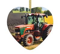 Entreprise Tracteurs agricoles Imprimés Nouveaux Arbre de Noël en Céramique Décoration Cœur Décoration Pendentifs
