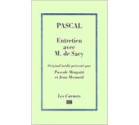 Entretien avec M. de Sacy sur Epictète et Montaigne