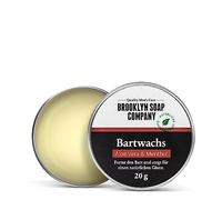 entretien barbe naturel: baume à barbe (20 g) cosmétiques naturels de la BROOKLYN SOAP COMPANY styling de la barbe de trois jour à la barbe pleine - fixation forte, brillant légère - idée cadeau