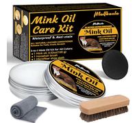 Entretien Cuir en Kit et Nettoyant 100 g, Cirage Incolore, Graisse de Phoque avec Formule Imperméabilisante Premium pour Assouplir et Restaurer Chaussures et Meubles en Cuir, Graisse de Chameau