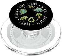 Entretien de l'usine de Recyclage Save Rescue Clean Care - Earth Day Climate PopSockets PopGrip pour MagSafe