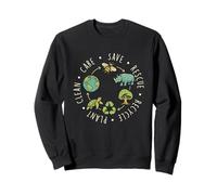 Entretien de l'usine de Recyclage Save Rescue Clean Care - Earth Day Climate Sweatshirt