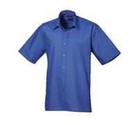 Entretien Facile Manche Courte Popeline Polyester / Cotton Chemise Par Premier