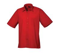 Entretien Facile Manche Courte Popeline Polyester / Cotton Chemise Par Premier