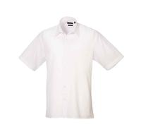 Entretien Facile Manche Courte Popeline Polyester / Cotton Chemise Par Premier