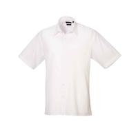 Entretien Facile Manche Courte Popeline Polyester / Cotton Chemise Par Premier