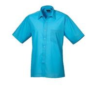 Entretien Facile Manche Courte Popeline Polyester / Cotton Chemise Par Premier