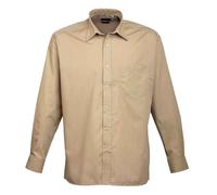 Entretien Facile Manches Longues Popeline Polyester / Cotton Chemise Par Premier