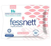 Entretien FESS'NETT - 50 Papier Toilette Humide Fleur De Coton - Lot De 4 - Vendu Par Lot