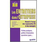 Entretiens dans l'entreprise : Manuel à l'usage des responsables RH & managers De l'entretien d'intégration à l'entretien collectif - Collectif - Studyrama Eds - broché - Guide
