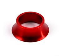 Entretoise conique pour casque de vélo, 15 mm en alliage d'aluminium pour tube de direction de 28,6 mm, composant léger pour vélo de route et VTT (rouge)