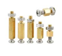 Entretoise de carte mère en laiton M2 M2.5 M3 M4 M5, pilier d'espacement 5 mm 10 mm 20 mm, kit d'écrous à vis en acier inoxydable, goujon hexagonal, colonne PCB(M2(Thread 3mm)10Pcs,5mm)