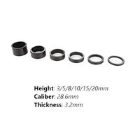 Entretoise De Casque De Vélo Vtt En Fiber De Carbone, 3 5 8 10 15 20mm, Kit De Lavage De Vélo De Route, Tube De Direction De Casque De 1/8e Pouce