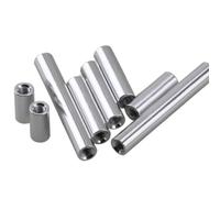 Entretoise de colonne en aluminium, Lot de 2 ou 5 entretoises en aluminium M5 D = 8 mm for colonne, goujon d'extension, écrou long, longueur de 10 mm à 150 mm