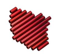 Entretoise de colonne en aluminium, Lot de 5 entretoises rondes en aluminium anodisé rouge M3 (diamètre 5 mm)