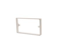 Entretoise de douille à 2 interrupteurs - 10 mm, 15 mm, 20 mm - Double extension de boîtier arrière pour prises britanniques | Noir, blanc et gris (ivoire, 15 mm)