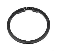 Entretoise de moyeu libre en alliage d'aluminium pour pédalier de vélo de route 0,8/2 mm Noir argenté (Noir 1,8 mm)
