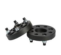Entretoise de roue forgée Adaptateur d'entretoise de roue PCD 4x100, alésage central 56.6mm 15/20/25/30/35mm, M12x1, 5, adapté pour FIAT et pour OPEL, 2 pièces Universel(2PCS 25mm black)