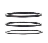 Entretoise de Vélo, 3 Pcs/Set 3 Taille Entretoises de Direction Espaceurs VTT Entretoise de Casque Volant Moyeu Entretoise 1mm + 1.5mm + 2mm Vélo Bottom Support Bride Rondelle Joint