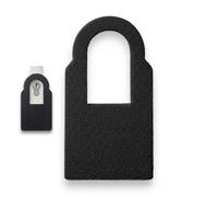 Entretoise d'espacement pour Nuki 2, 3, 4, Pro, Go (Noir, 22 mm x 1 mm) | Plaque adaptation rosace longue, double face fourni