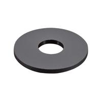 Entretoise en caoutchouc de rondelles plates en nylon noires ou blanches | Joints durs d'isolation de rondelle en plastique de M2-M24, scellage étanche for boulons à vis(Black,M4x9x1mm (500pcs))