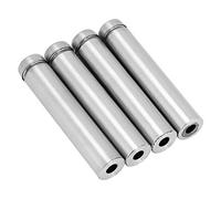 Entretoise en Verre Publicitaire, 4 Pièces en Acier Inoxydable 12 * 60/12 * 80mm Support d'Entretoise en Verre Creux pour Clou Publicitaire (12 * 80mm)
