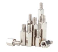 Entretoise filetée noire à une extrémité, entretoise hexagonale nickelée, for carte mère, for circuit imprimé, pilier de support en fer, vis(Nickel plating,20MM (20PCS)_M3 (THREAD 4MM))