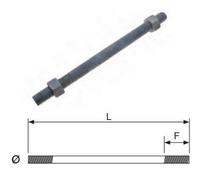 Entretoise galva 2 écrous THEVENIN - 111