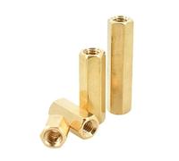 Entretoise hexagonale en laiton M2/M2,5, filetage hexagonal double passe, 3-40 mm, 10/20/30/50 pièces(40mm (10pcs),M2)