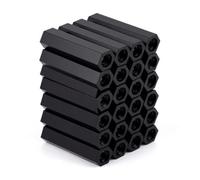Entretoise hexagonale en nylon, Entretoise hexagonale en Nylon, 20 pièces, tête plate M4 60-100mm, Double passage for montage sur panneau(M4x80mm)