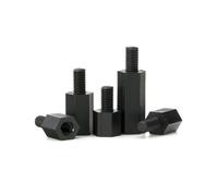 Entretoise hexagonale en nylon noir M2 M2.5 M3 M4 M5 M6 - Vis d'isolation mâle-femelle en plastique for montage sur circuit imprimé(20mm,M2.5-6mm-50pcs)