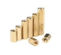 Entretoise hexagonale femelle à femelle en laiton, 10 pièces/lot, entretoise de goujon Hexagonal, piliers creux, vis M2 - M5(6mm x10pcs,M2.5)