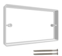 Entretoise murale ultra fine de 10 mm pour 2 prises britanniques - Double cadre de montage pour murs carrelés, MDF ou panneaux (blanc)