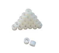 Entretoise ronde en ABS M3 M4 noir ou blanc, rondelle d'espacement ronde creuse en Nylon Non fileté, 50 pièces(White colour,9MM_M4)
