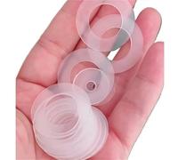 Entretoise ronde en alliage d'aluminium, rondelles plates en acier inoxydable, 100 à 500 pièces, joint isolant en plastique transparent,