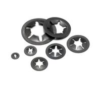 Entretoise ronde en alliage d'aluminium, rondelles plates en acier inoxydable, bagues de retenue de roulement Star Lcok Plum, rondelles de fixation à clip à joint floral