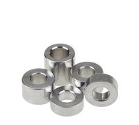 Entretoise ronde en alliage d'aluminium, rondelles plates en acier inoxydable, entretoise creuse ronde M8 en aluminium non filetée(8.2x12x2.5mm (10pcs))