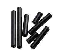 Entretoise ronde en aluminium noir M2.5, 10 pièces, goujon de barre de tige à manchon fileté, écrous d'accessoires de drone anodisés(M2.5x37D4MM 10pcs)