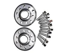 Entretoise Roue Moyeu Entretoises roues PCD 5x100 5x112 CB57.1 2 pièces 25mm d'épaisseur pour VW pour Golf pour Bora pour Polo 10 14x1.5 boulons roue élargis forme boule(25mm Silver)