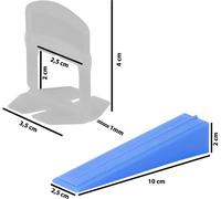 Entretoise Strend Pro LS210W, mise à niveau, sous carrelage, 1.0 mm, paquet de 100 pièces, plastique blanc